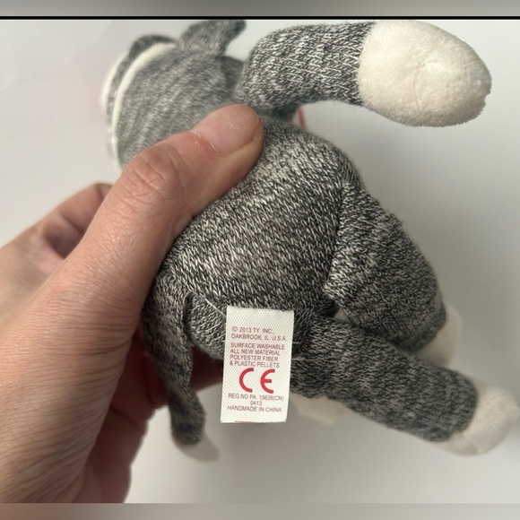 Ty beanie baby socks the sock monkey Plush - Picture 3 of 6